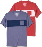 With a cool, contemporary style, this American Rag t-shirt takes a basic look and makes it bold.