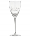 Etched with a playful dot and vine motif, this Lenox goblet is a refreshing and, in dishwasher-safe crystal, amazingly fuss-free addition to fine dining.  Qualifies for Rebate