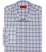 HUGO Enderson Plaid Sport Shirt - Classic Fit, Barrel Cuff