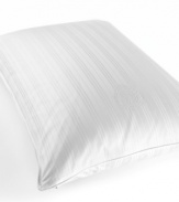 Decidedly luxurious, Lauren Ralph Lauren's Classic pillow is what stylish dreams are made of. Features lofty white down surrounded by a 240 thread count inner shell and finished with a 300 thread count removable cotton dobby cover, boasting tonal pinstripes and an embroidered Lauren Ralph Lauren logo. Accented with piping detail.