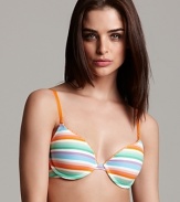 Keep it simple in this brightly striped CK One convertible t-shirt bra.