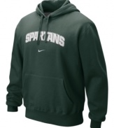 Set your team spirit soaring with this NCAA Michigan State Spartans hoodie from Nike.