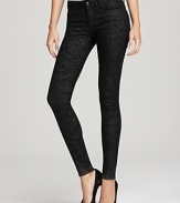 Time to shine in these Paige Denim skinny jeans, flaunting allover glitter for a glam finish.