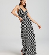 VINCE CAMUTO Stripe Maxi Dress