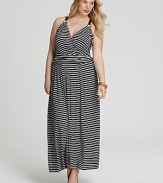 VINCE CAMUTO Plus Size Striped Maxi Dress