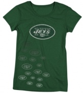 Sport your Jets spirit along with some added sparkle with this can't-miss rhinestone tee from Reebok. (Clearance)