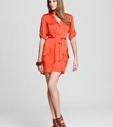 VINCE CAMUTO Roll Tab Shirt Dress