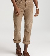 The slim fit, five pocket corduroy from Big Star is a tasteful update on a classic fall look.