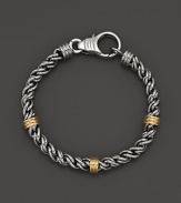 Bright 14K gold enhances the gleam of sterling silver. By Dolan & Bullock. From the Stone Accent Collection.