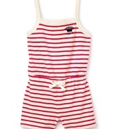 Stylish one-piece dressing starts with this nautical-striped number from Juicy Couture.