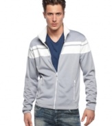 This light weight jacket from INC International Concepts keeps up with your active lifestyle.