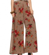 Flaunt your boho spirit with Bar III's floral-printed wide leg pants-- they're super-cute for the season!