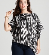 VINCE CAMUTO Plus Size Printed Kimono Blouse