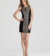 Cynthia Steffe Dress - Gisele Leather Trim Ponte Knit