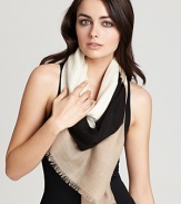 Carry the colorblock trend over to your accessories with this beautiful wool scarf from Echo.