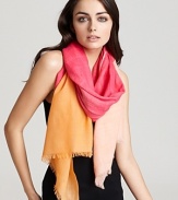 Carry the colorblock trend over to your accessories with this beautiful wool scarf from Echo.