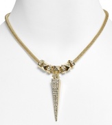 Go rocker chic with this pave dagger pendant necklace from Belle Noel.