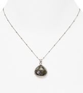 An elegant faceted labradorite pendant necklace from Coralia Leets.