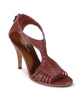 Stand tall in a hand-stained leather sandal with braided jute and signature woven detail. From Cole Haan.