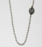 EXCLUSIVELY AT SAKS. From the Plaquette Collection. A sterling silver link chain with a marcasite encrusted plaque detail is crafted as a celebration of the founding years of this brand. Sterling silverMarcasiteLength, about 39Slip-on styleMade in Italy 