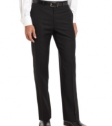 In basic black, these Calvin Klein pants are the perfect foundation for a look that is strong on details.