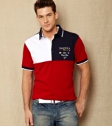 Captain your casual style with this nautical-inspired polo from Nautica.