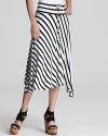 Quotation: Red Haute Skirt - Bali Stripe Handkerchief Hem