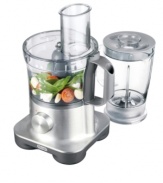 It takes two to command the kitchen like a professional. The 2-in-1 design of this food processor and blender lets you take on entire recipes from start to finish. Including a range of attachments for every task, this do-it-all gadget offers a range of speeds for precision results. 1-year warranty. Model DFP250.