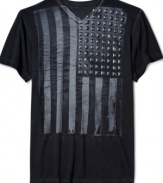 This Marc Ecko Cut & Sew flag tee will have people saluting your cool style.