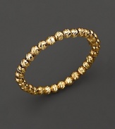 Gleaming 14K yellow gold, lovely alone or perfect for stacking.