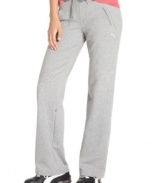 Classic and comfortable, these drawstring sweatpants from Puma are perfect for any activity. Pair them with a tee or tank to hit the gym or practice your yoga poses.