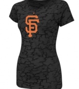 Take one for the team! Display your San Francisco pride in this camouflage Giants t-shirt from Majestic.