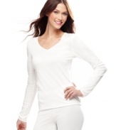 A lovely winter layer pretty enough to show off. You'll love the softness and easy fit of this Softwear top by Cuddl Duds.