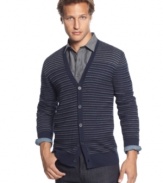 Get all your layers in line with this striped cardigan from Sons Of Intrigue.