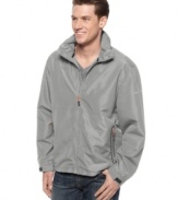 Neither rain nor wind will keep you from going out when you're wearing this water-resistant, wind-blocker lightweight jacket from Hawke & Co. Outfitter.