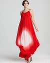 Flaunting a red and white ombre color treatment, this silk French Connection maxi dress makes an allusion to the fiery sun for fashion-forward, day-to-night style.