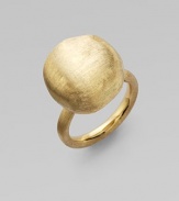 From the Africa Collection. A simple, yet impactful piece in radiant, textured 18k gold. 18k goldWidth, about ¾Made in Italy