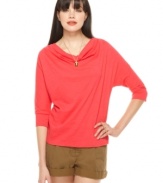 A slouchy fit and a bright color perfect for adding pop to any outfit: RACHEL Rachel Roy's top is a new basic!