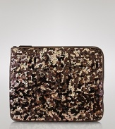 Your iPad flaunts this season's glamour trend with a sequin-suited sleeve from Lodis Accessories--a shimmering little number for your choice gadget.