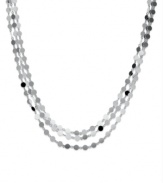 Playful and chic. Giani Bernini's three-strand necklace features a confetti theme in sterling silver. Approximate length: 18 inches.