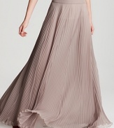 A flowing Escada pleated maxi skirt is a luxe addition to your capsule collection, elegant for daytime with a simple tee and sublime for evenings with a beaded blouse.