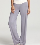 Exude laid-back chic in these soft pajama pants with contrast waistband.