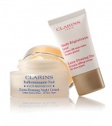 Clarins revolutionizes the face of firming with two formulas that work night and day to firm, lift and tone with unrivaled results. Duo includes: Full-size Extra-Firming Night Cream and travel-size Extra-Firming Day Cream. Made in France. 