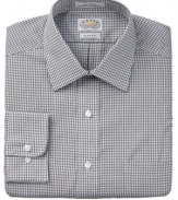 Check, please. This patterned shirt from Eagle covers your look from all four corners.