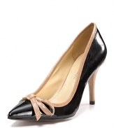 In polished patent, the Leealder pumps lend buttoned-up chic to the pretty professional. From Enzo Angiolini.