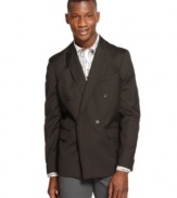 Choose this American Rag double-breasted blazer to look twice as sharp on every occasion.