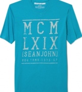 Bring it back... way back. This roman numeral graphic tee from Sean John is truly a classic.