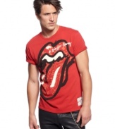 Harness your inner rocker with this iconic t-shirt from the Rolling Stones.