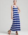 Aqua Dress - Reversible Stripe Tank Maxi