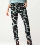 In an abstract animal print, these relaxed Kensie pants add an irreverent twist to everyday style!